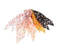 Beaupretty 5pcs Floral Hair Scrunchies with Long Tail Ribbons Elastic Hair Ties for Ponytail Holders for Women for Chic Looks