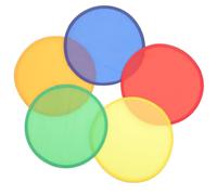 Beaupretty 5Pcs Foldable Handheld Fans Portable Small Folding Round Fans for Summer Festival Wedding Decoration Red Orange Yellow Green Blue Traditional Circular Fold