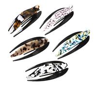 Beaupretty 5pcs French Hair Clips Set Non-Slip Flat Claw Clips for Thick Hair for Women for Updos and Casual Styles