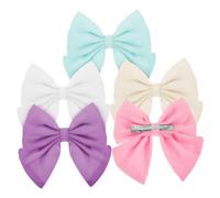 Beaupretty 5pcs Girls Bows Hair Clips Bow Hair Clips Floral Barrette Hairpins for Girls Women Teens Toddlers