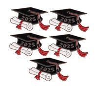 Beaupretty 5pcs Graduation Cap Brooch Pins Fun Metal Pin for Graduation Season Bachelor Hat Lapel Jewelry for High School College
