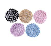 Beaupretty 5pcs Handmade Crochet Elastic Hair Snood Net for Women Ballet Dance Performance Mesh Bun Hair Nets Pack