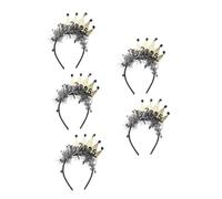 Beaupretty 5pcs Happy Year Headband Glitter Star Tiara Festive Party Accessory for Year Eve Celebration Graduation and Christmas Events