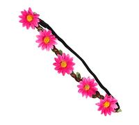 Beaupretty 5pcs Hawaiian Sunflower Hair Wreath Rosy Bohemia Style Flower Hair Accessories for Tropical Beach Party Cheerleading Performance