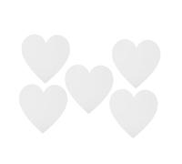 Beaupretty 5pcs Heart-Shaped Primed Cotton Canvas Panels 20x20cm for Painting Beginners and Students, White Acrylic and Oil Painting Boards for Art Projects