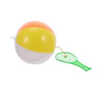 Beaupretty 5pcs Inflatable Paddle Ball Set for Colorful PVC Bouncy Balls and Lightweight Rackets for Indoor Outdoor Play Hand-eye Coordination for Summer Beach Water Party Game