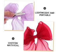 Beaupretty 5pcs Large Bowknot Hair Clips for Women Soft Tulle Mesh Fabric with Elegant Ribbon Tassels Long Tail Design for Weddings Proms and Daily Wear