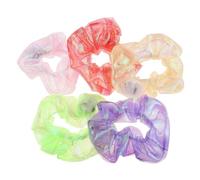 Beaupretty 5pcs LED Glow Scrunchies Brightness Colorful Neon Hair Bands for Women Festival Rave Halloween Party Accessories Elastic Glow Hair Ties