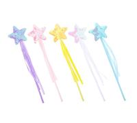 Beaupretty 5Pcs Light-up Fairy Wands for Star-shaped Cosplay Party Props Lightweight and Easy to Grip for Birthday Gifts Dance Performances and Photo Shoots