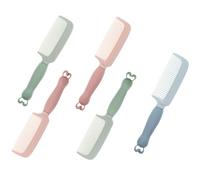 Beaupretty 5pcs Lightweight Anti-static Hair Comb with Silicone Rabbit Handle, Portable Cartoon Styling Comb Made of Pp Material, for Hair Extensions and Outdoor or Home Use