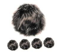 Beaupretty 5pcs Microphone Windproof Fur Cover Lapel Mic Cover Windscreen Microphone Clip for Teachers Presentations Public Speaking