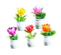 Beaupretty 5pcs Miniature Flower Pots Tiny Plant Decorations for Dollhouses Bonsai and More Safe Craft for Home and Shelf Styling