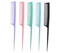 Beaupretty 5Pcs Multi-color Tail Comb for Hair Stylists and Men Thickened Fine-tooth Hairdressing Tools for Detangling Styling and Knot Prevention Suitable for Salon and Home Use