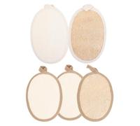 Beaupretty 5pcs Natural Loofah Body Exfoliator Shower Towel, Organic Luffa Sponge Back Scrubber for Men Women, Biodegradable Bath Loofah Pads Suitable for Spa Home Travel