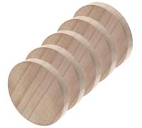 Beaupretty 5pcs Natural Unfinished Round Wood Slices Craft Discs, Solid Wood Log Circles for DIY Art, Wedding Decorations, and Handmade Display Stands