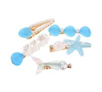 Beaupretty 5pcs Ocean-inspired Seashell and Duckbilled Hair Clips for Women Lightweight Secure Hold Beach Hair Claw Clip for Summer Daily Styling and Parties