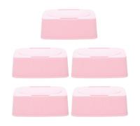 Beaupretty 5pcs Pink Wipes Tissue Storage Case for Children, Refillable Dustproof Pp Material Holder with Lid, Universal Compatibility for Wipes and Cotton Pads, Suitable for Outdoor