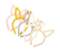 Beaupretty 5pcs Plush Bunny Ear Headbands Soft Rabbit Ears Hair Hoop for Party Cosplay Halloween Christmas Masquerade Accessories Women