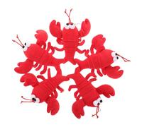 Beaupretty 5pcs Plush Crab Keychains Soft Cartoon Bag Charms Adorable Lobster Doll Accessories for Women Backpacks Unique Decorative Key Ring