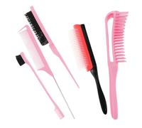 Beaupretty 5pcs Professional Hair Comb Home and Salon Use Includes Teasing Brush Rat Tail Comb for Men and Women for Hair Styling and Growth