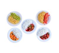 Beaupretty 5pcs PVC Fake Food Model Chinese Style Rice Display Realistic Pretend Play Kitchen Accessories for Food Photography and Decorative Use