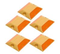 Beaupretty 5pcs Reflective Road Studs Plastic Single Sided Raised Markers for Traffic Management Vehicle Safety with Enhanced Nighttime Visibility and Easy Installation