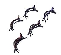 Beaupretty 5Pcs Rhinestone Resin Hair Side Clips for Women Three-prong Duckbill Barrettes with Elegant Sparkle Stylish Hairpins for Everyday and Special Occasions Random Color