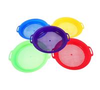 Beaupretty 5pcs Sand Sifter Set Sand for Beach Play Treasure Hunting for Summer Fun Backyard Activities Resilient Mesh Strainer Bright Colors Yellow Red Green Blue Purple