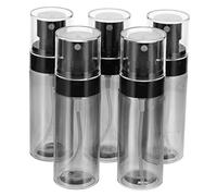 Beaupretty 5pcs Semi Transparent Black Spray Bottles Reusable Cosmetic Dispenser Containers for Travel Perfume Storage and Liquid Spray Portable Plastic Vials for Makeup