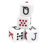 Beaupretty 5pcs Sided Poker Dice Lightweight Funny Game Dice for Party Ktv Bar Entertainment Portable Reusable Gaming Cubes