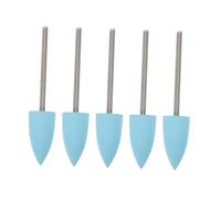 Beaupretty 5pcs Silicone Nail Drill Bits Set Blue 600 Grit Cuticle Buffers for Manicure and Nail Care Professional Art Polishing Tools for Salons and Home Use