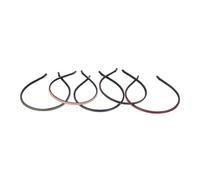Beaupretty 5pcs Simple Leather Headbands Solid Hair Accessories for Women Leather Covered Headbands for Daily Wear Special Occasions