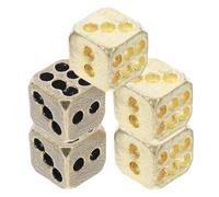 Beaupretty 5pcs Solid Copper Small Dice Set Vintage Style Metal Dice Game Accessories for Bars Nightclubs and Casual Play Unique Copper Craft Random Color Random Color