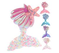 Beaupretty 5pcs Sparkly Mermaid Hair Clips for Girls Glittering Sequin Barrettes Hair Accessories for Parties School Daily Use Fresh Style for Little Girls
