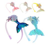 Beaupretty 5pcs Sparkly Mermaid Headband for Girls Colors Mermaid Costume Headband for Beach Theme Party Favors
