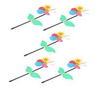 Beaupretty 5Pcs Sunflower Windmill Pinwheel Ornaments Outdoor Decorative for Lawn Garden Party Fun