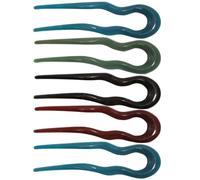 Beaupretty 5pcs U Shape Hair Pins for Women Retro Simple Hair Forks with Smooth Surface Abs Material Strong Hold for Bun Hairstyles and Random Color