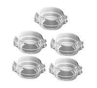Beaupretty 5pcs White Gas Stove Knob Covers Child Safety Guards Made of Sturdy Pp Material to Prevent Children from Opening Gas Knobs Suitable for Kitchen Use with Simple and Beautiful