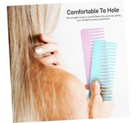 Beaupretty 5pcs Wide Tooth Detangler Combs for Wet Hair Large Shower Combs with Comfortable Handle Flexible Plastic Styling Tools for Curly Straight Thick and Thin Hair Daily Use