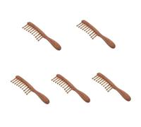 Beaupretty 5pcs Wooden Comb for Women Wide Tooth Detangler Massage Brush Sandalwood Hair Comb Styling Tool
