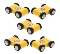 Beaupretty 5pcs Wooden Race Track for Mini Friction Cars Montessori Educational Playset for Natural Wood Material Promotes Creativity and Family Interaction Travel-friendly Small Car