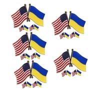 Beaupretty 5sets 3pcs National Flag Brooch Usa Lapel Pin for Men Durable Suit Accessories Show Your Support Style with Unique Design 3pcs*5