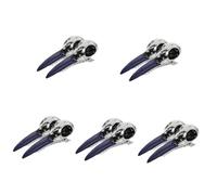 Beaupretty 5sets Metal Skull Hair Barrettes Halloween Skull Hair Pins Decorative Clips Accessories for Women Girls 2pcs*5