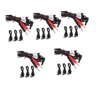 Beaupretty 5sets Pin Connector Lead Wires for Therapy Machine Portable High Performance Cables Easy to Install Wires for Massage Device Pads and Shoes 4pcs*5