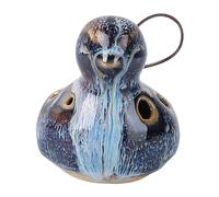 Beaupretty 6 Hole Ceramic Ocarina Flute Music Instrument Bird Shape Portable Wind Instrument for Beginner Professional Performer Outdoor Decorative Use Random Color