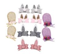 Beaupretty 6 Pairs Sequin Rabbit Ear Hair Clips for Sparkly Hairpins with Secure Hold Cute Hair Accessories for Parties Weddings Daily Wear