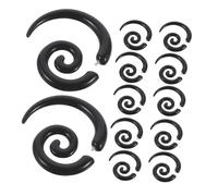 Beaupretty 6 Pairs Stainless Steel Spiral Snail Earrings Punk Style Ear Tapers with Irregular Wings Unique Fake Gauge Jewelry for Men Women for Daily Wear Special Occasions