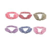 Beaupretty 6 Pcs Elastic Hair Ties with Rabbit Ear Bow Pattern Creaseless No-dent Hair Bands for Colorful Ponytail Holders for Daily Use and Gifts