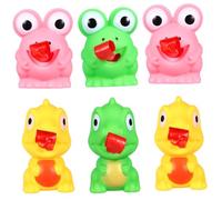 Beaupretty 6 Pcs Frog Squeeze Soft Popping Dinosaurs Frogs for Stress Relief Portable Sensory Play for Adults Cute Cartoon Design Versatile Party Favors Random Color