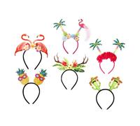 Beaupretty 6 pcs Hawaiian Headband Set Decorative Beach Party Accessories Lightweight and Comfortable for Women and Photo Prop for Hawaiian and Pool Parties